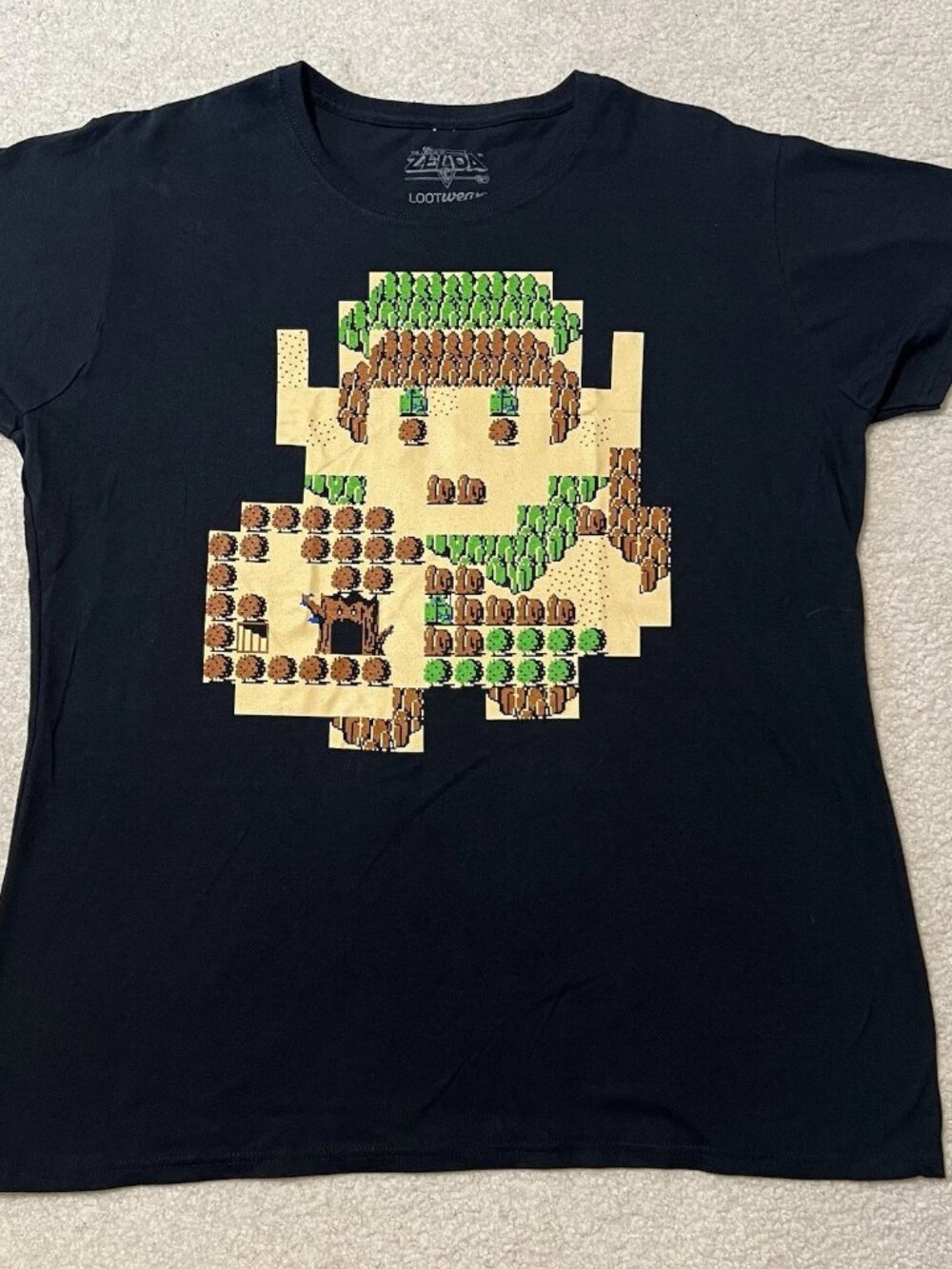 Zelda Link 8-Bit Map Women's T-Shirt XL